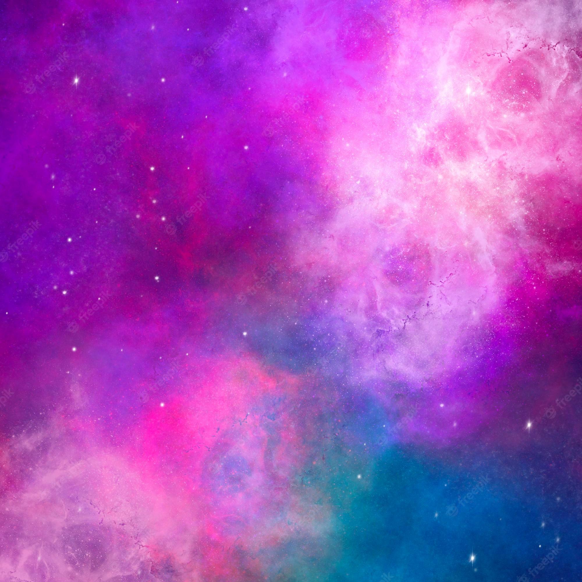2000x2000 Premium Photo. Violet and blue galaxy background space wallpaper