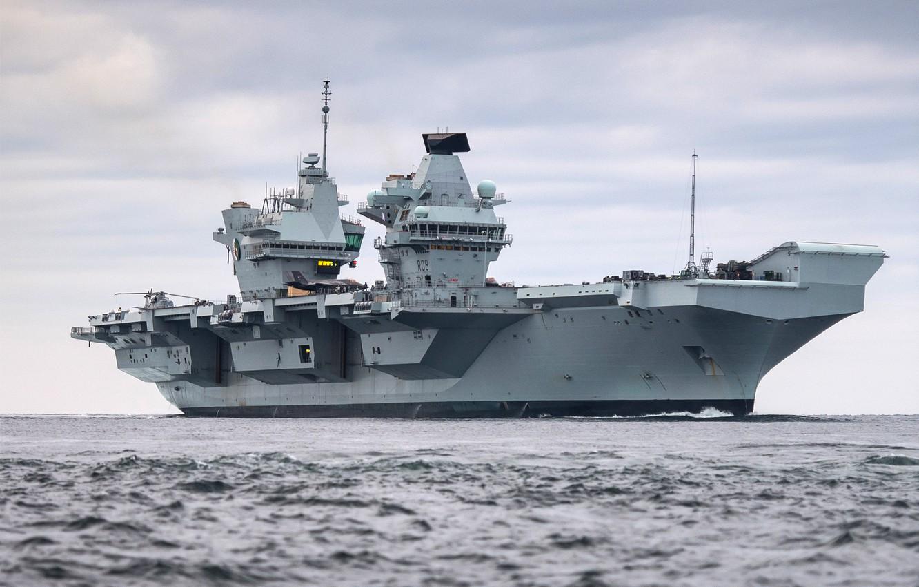 1332x850 Wallpaper The Carrier, F 35B Lightning II, Royal Navy, HMS Queen Elizabeth (R08) Image For Desktop, Section оружие