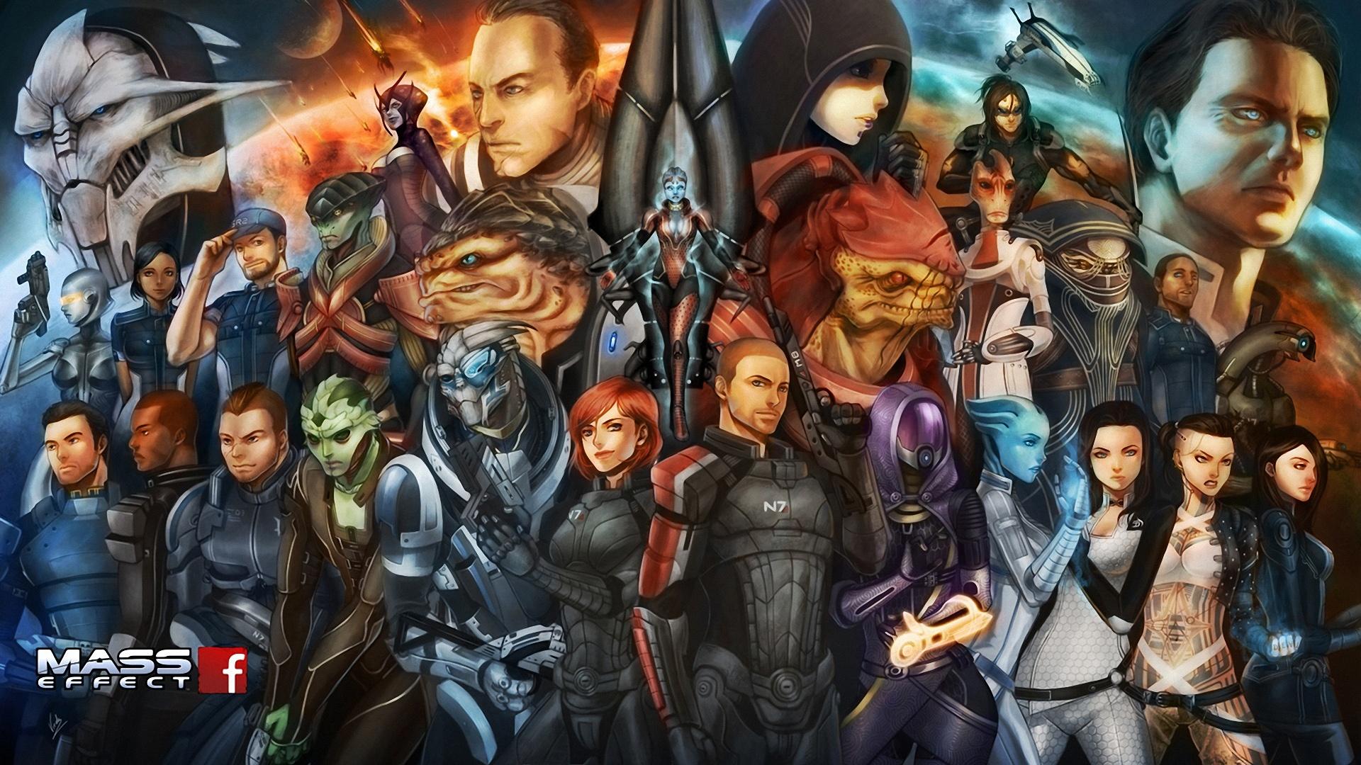 1920x1080 Mass Effect Characters Wallpaper