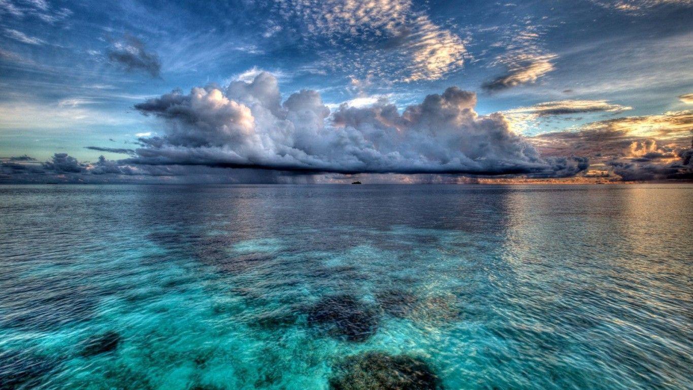 1365x768 Dark Clouds Wallpaper