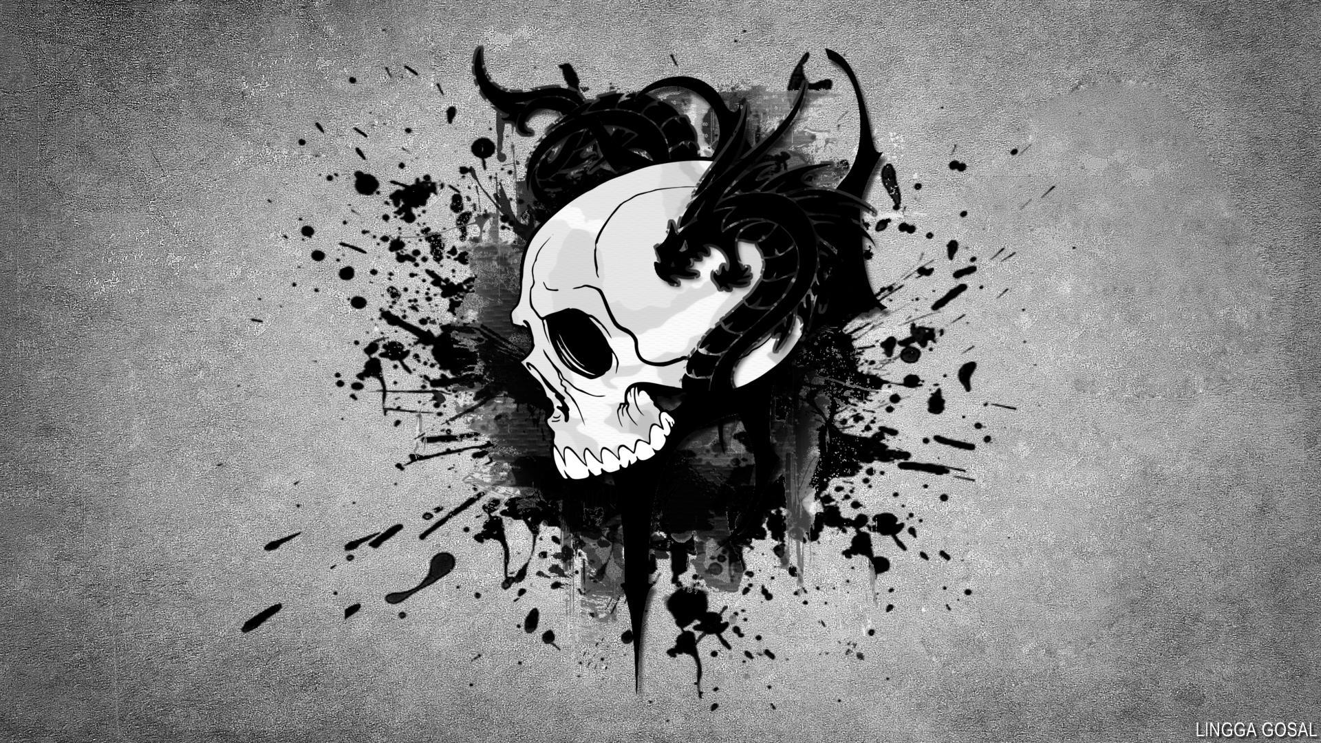 1920x1080 Skull Dragon wallpaper