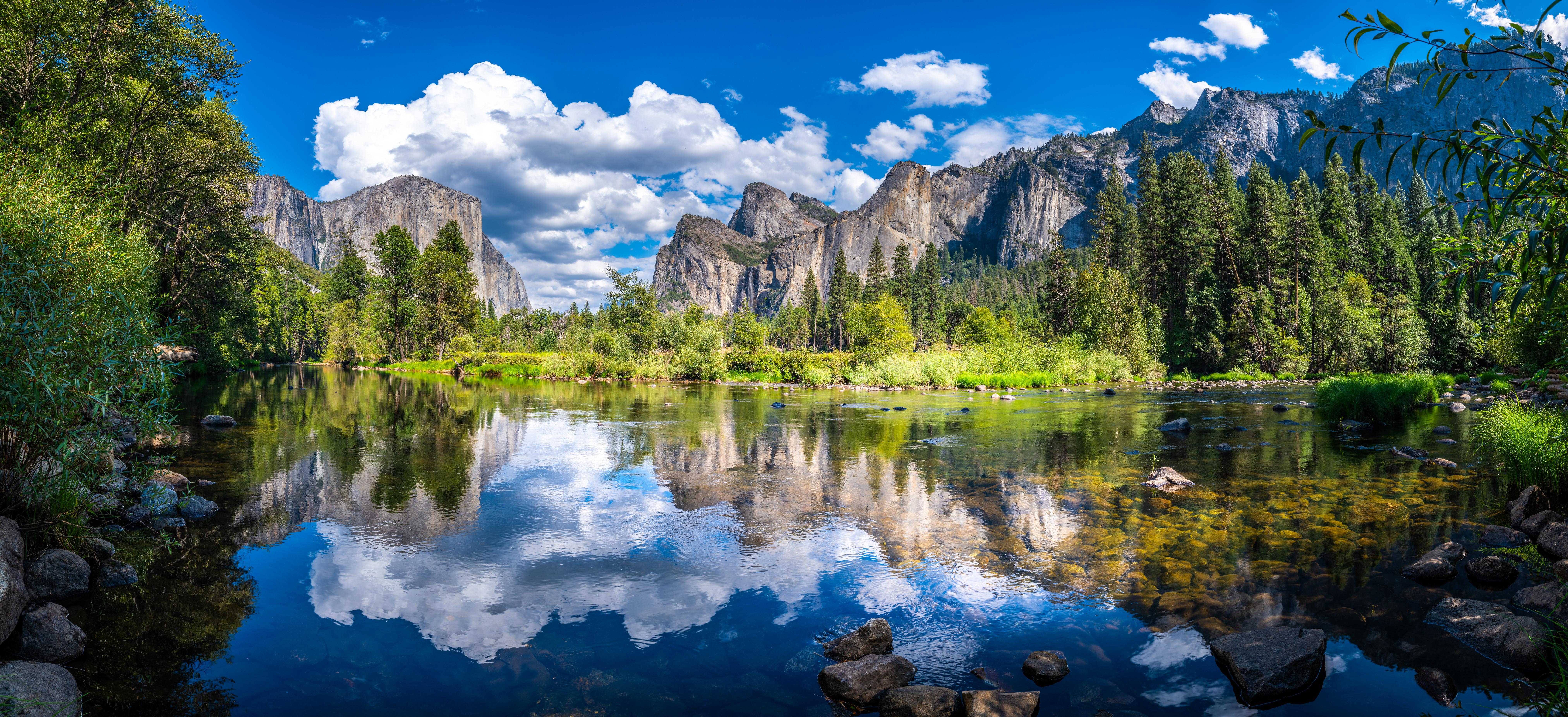 8100x3707 4K Yosemite National Park Wallpaper and Background Image