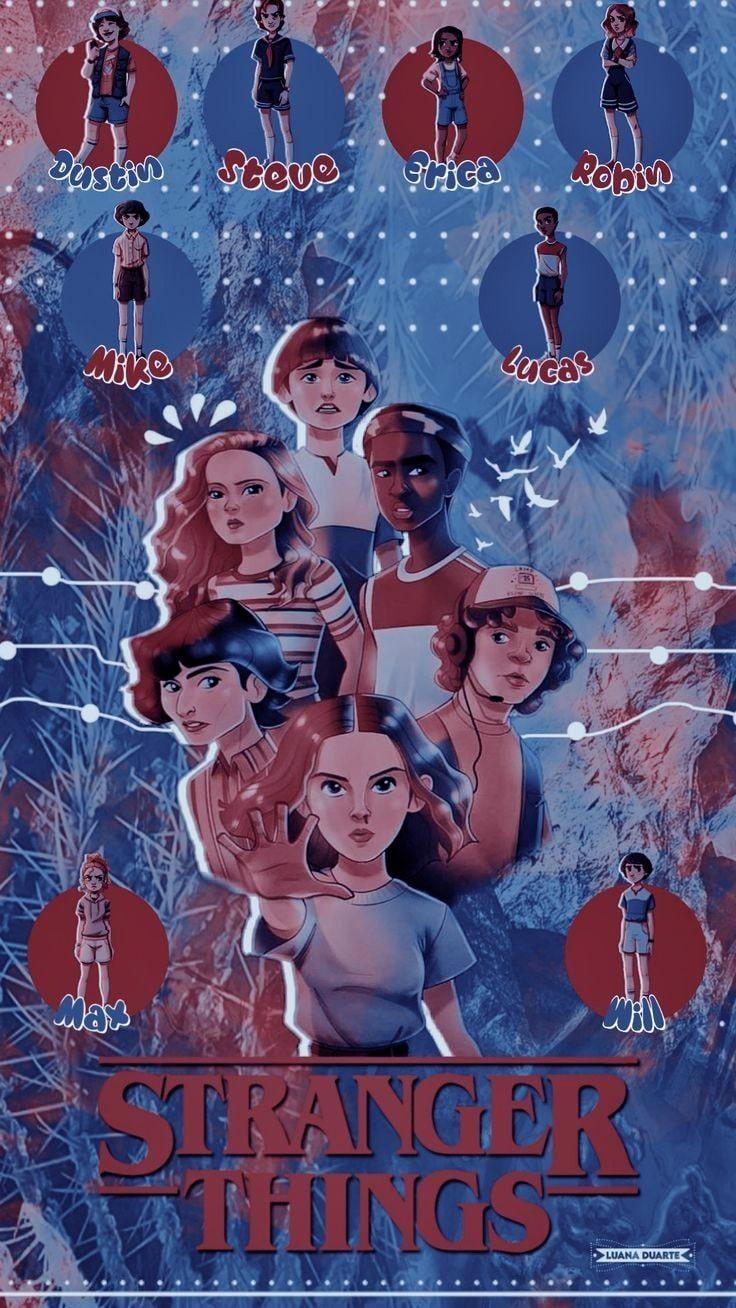 736x1308 Cute Stranger Things Wallpaper
