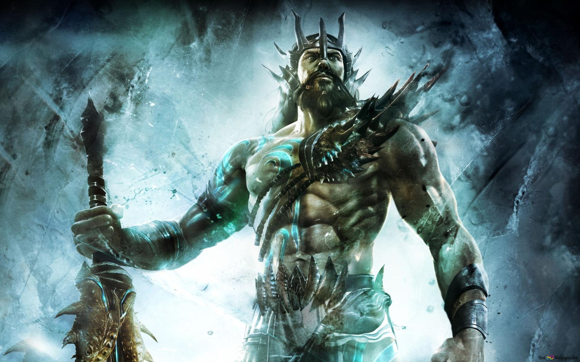 1920x1200 God of war poseidon, mythology 2K wallpaper download