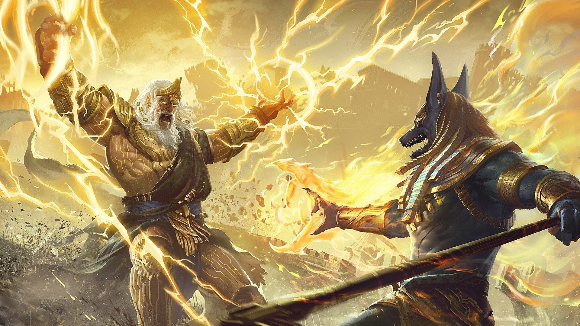 1920x1080 Desktop Wallpaper Mythology, Gods Fight, Fantasy, HD Image, Picture, Background, 4c53b1