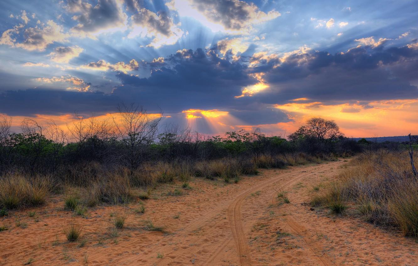 1332x850 Wallpaper clouds, landscape, sunset, desert, Africa, Namibia, South Africa image for desktop, section пейзажи