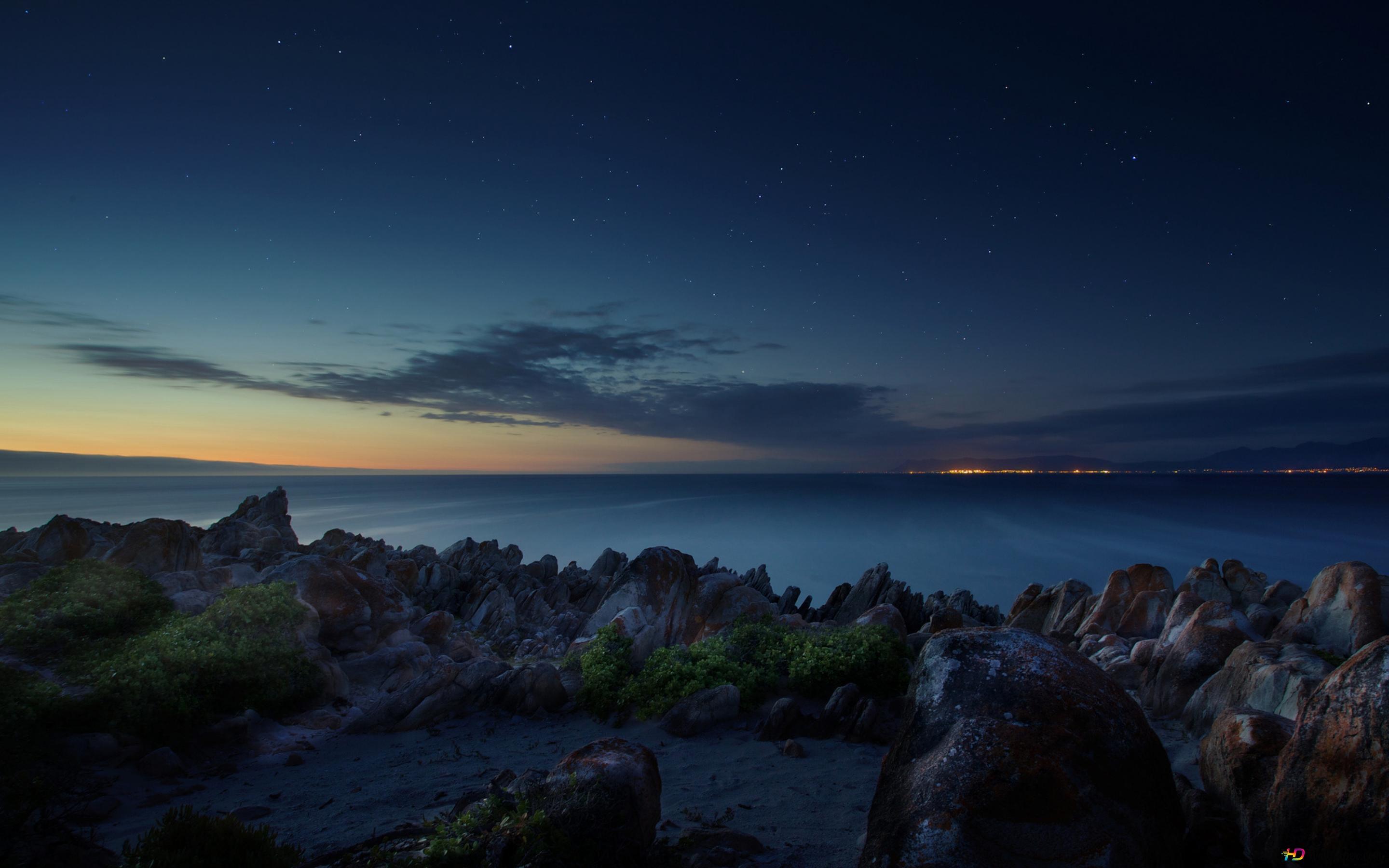 2880x1800 South Africa Ocean Night 4K wallpaper download