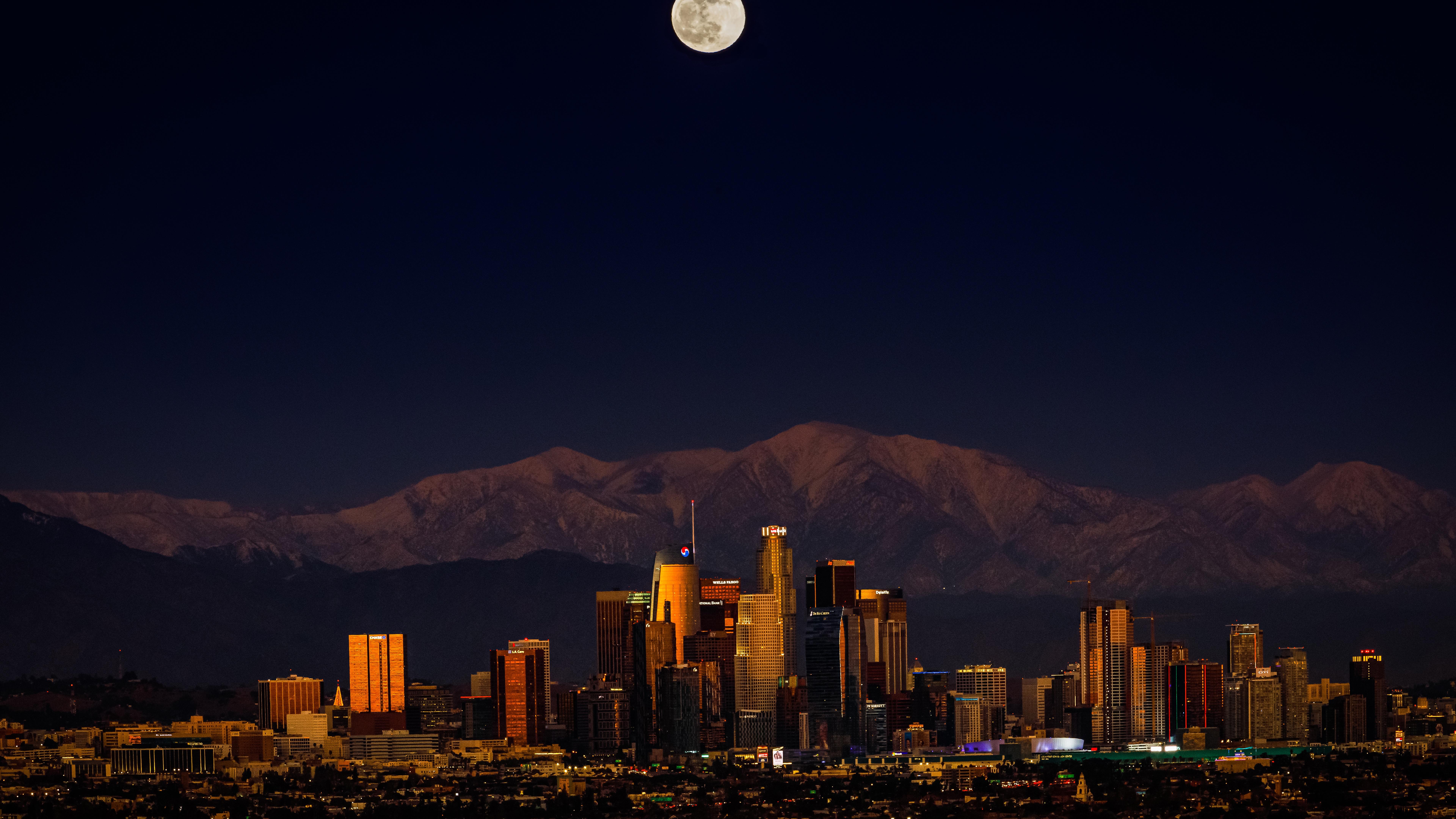 7680x4320 Los Angeles Wallpaper 4K, Downtown, Cityscape, World