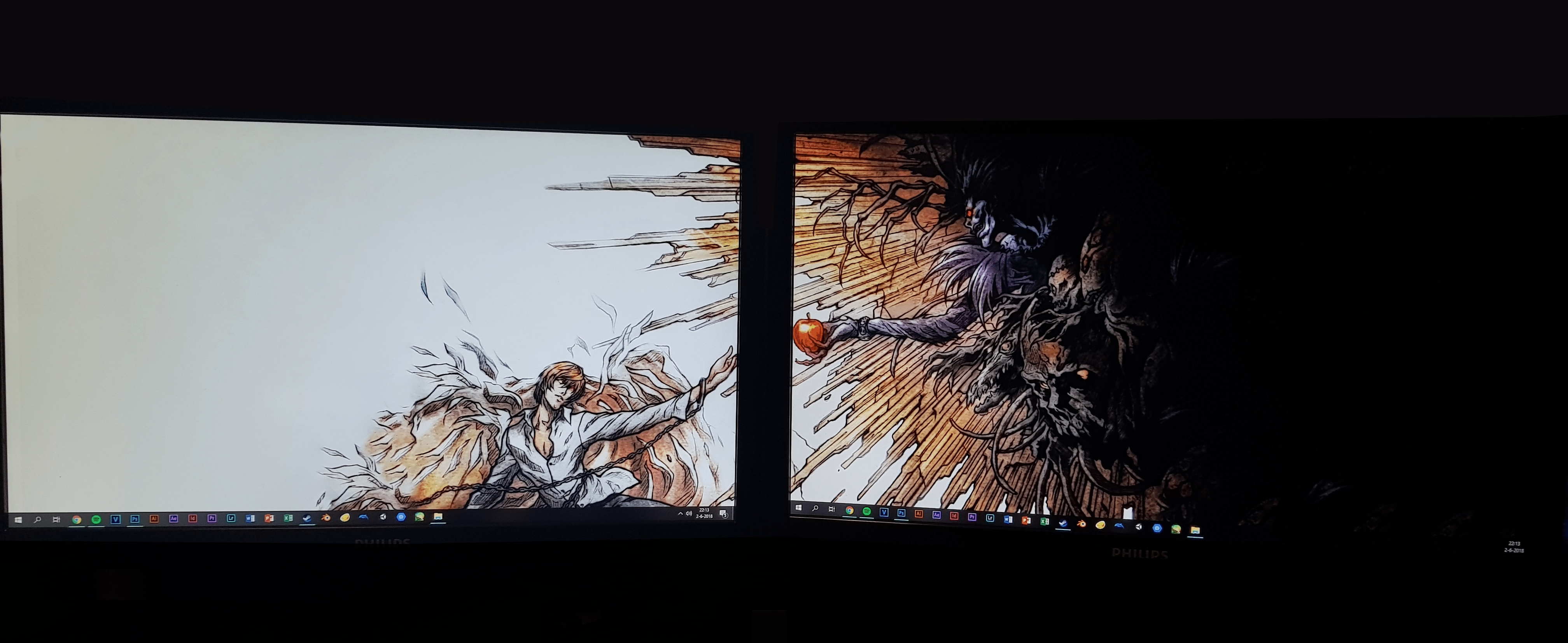 4032x1654 What do you think of my dual screen wallpaper?