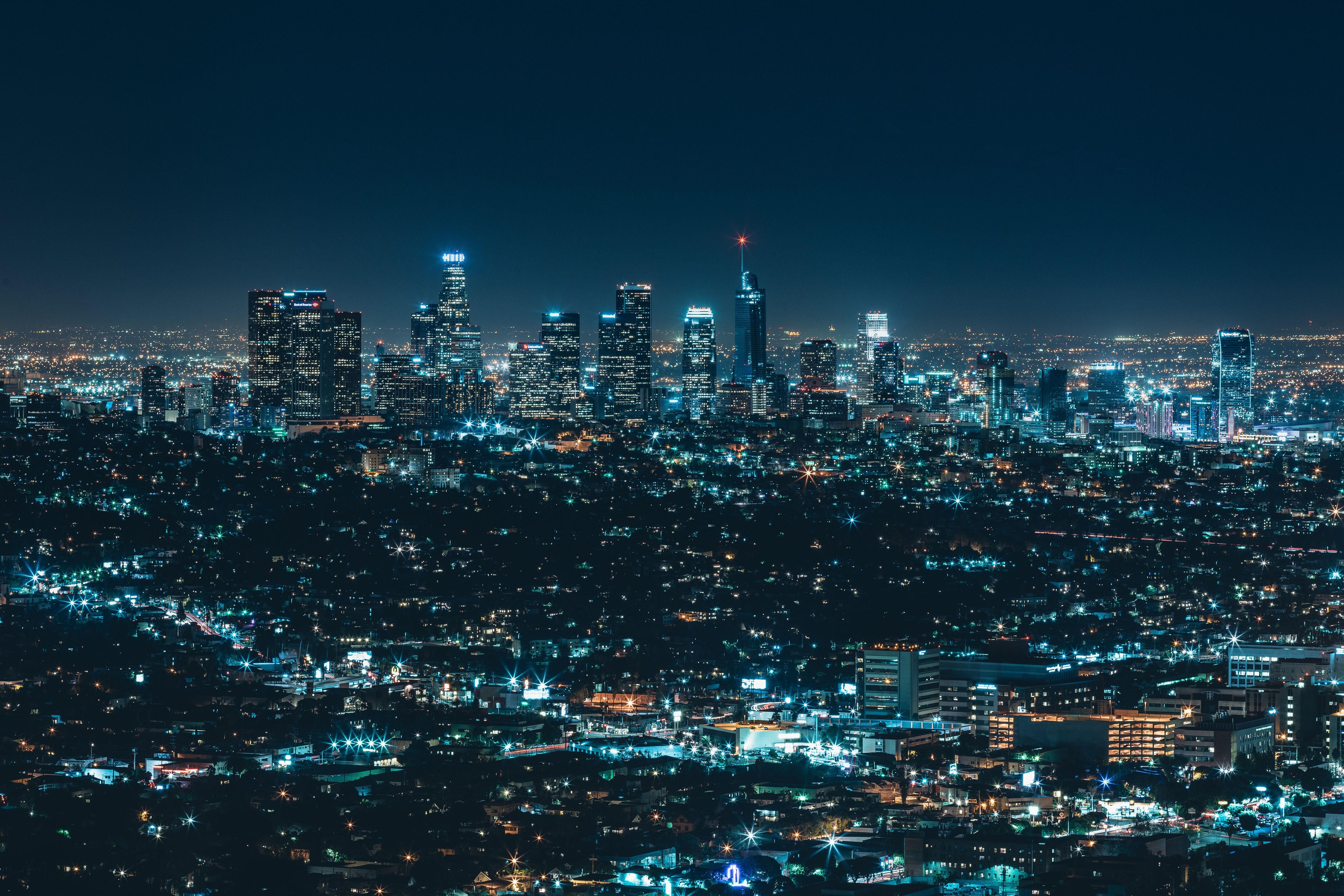 5000x3335 cityscape, night, city, lights, Los Angeles Gallery HD Wallpaper