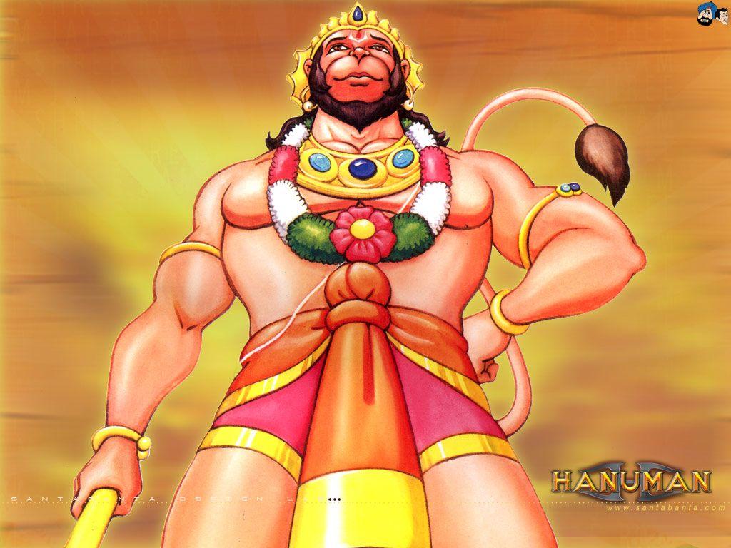 1024x768 Hanuman Cartoon Wallpaper
