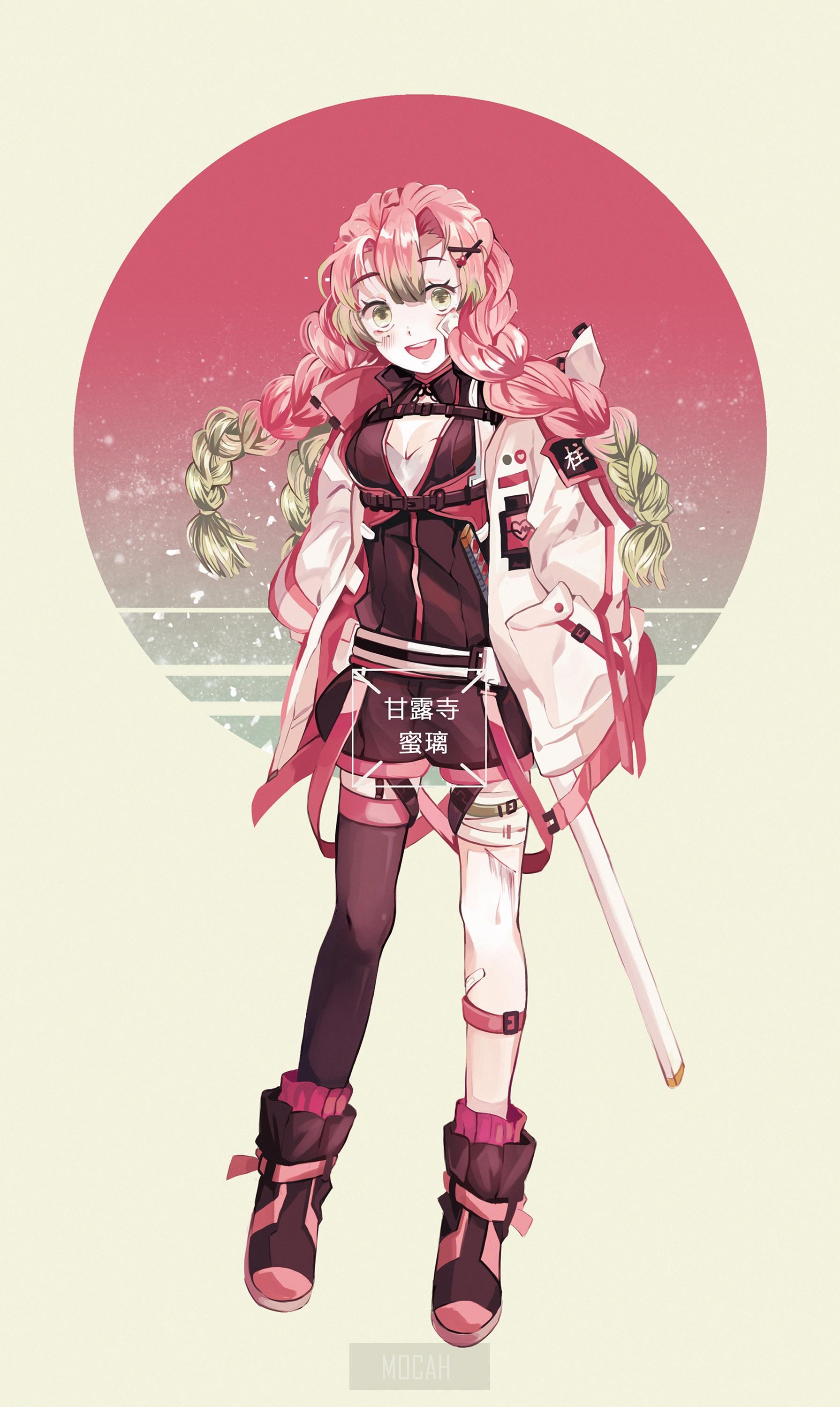 1791x3000 anime, anime girl, Kimetsu no Yaiba, Mitsuri Kanroji wallpaper hd, 1791x3000 Gallery HD Wallpaper