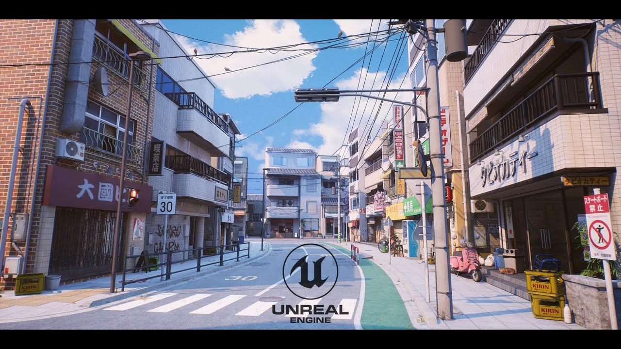 1280x720 4k UE5 Japanese street anime scene wallpaper engine