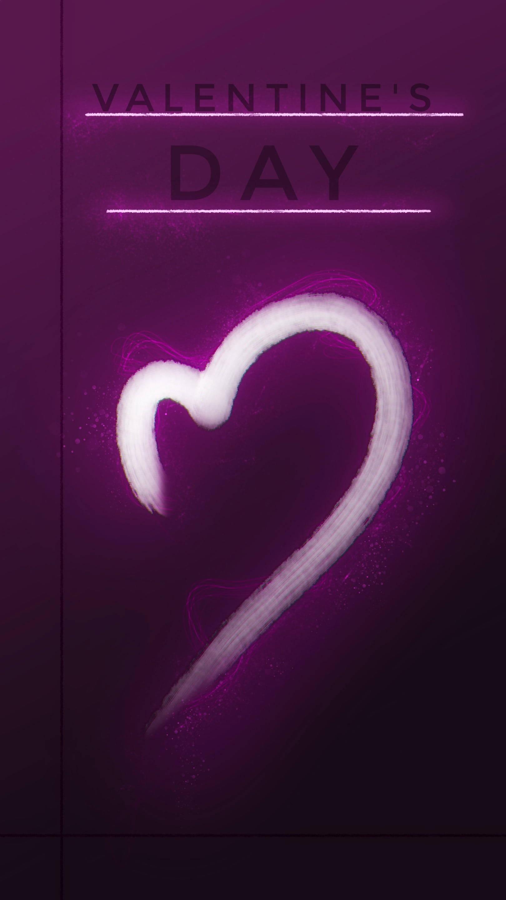 1620x2880 Download Valentine's Day Dark Purple Wallpaper