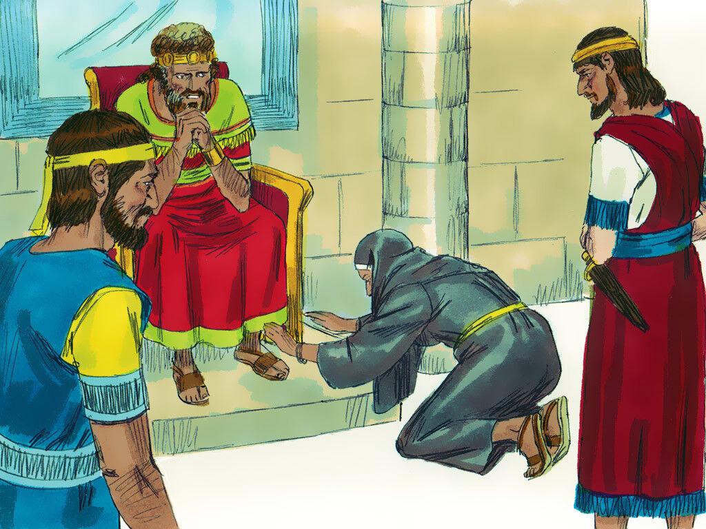 1024x768 FreeBibleimage - Absalom rebels against King David - Absalom rebels and gathers an army (2 Samuel 15:1:33)