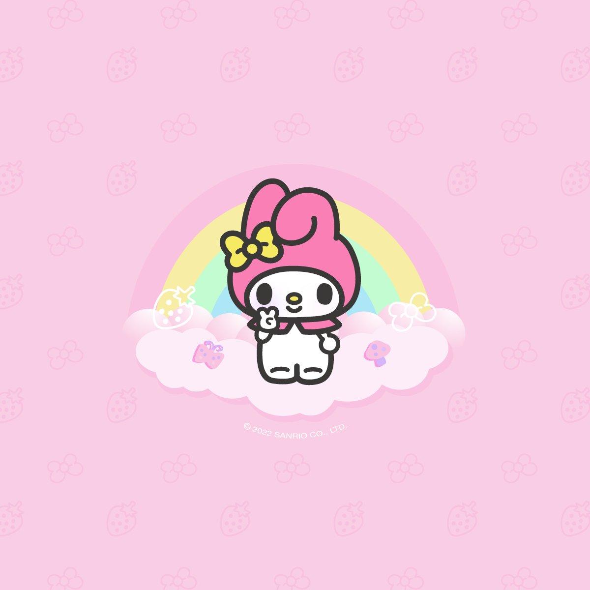 1200x1200 Take My Melody on the go with new background for your phone!