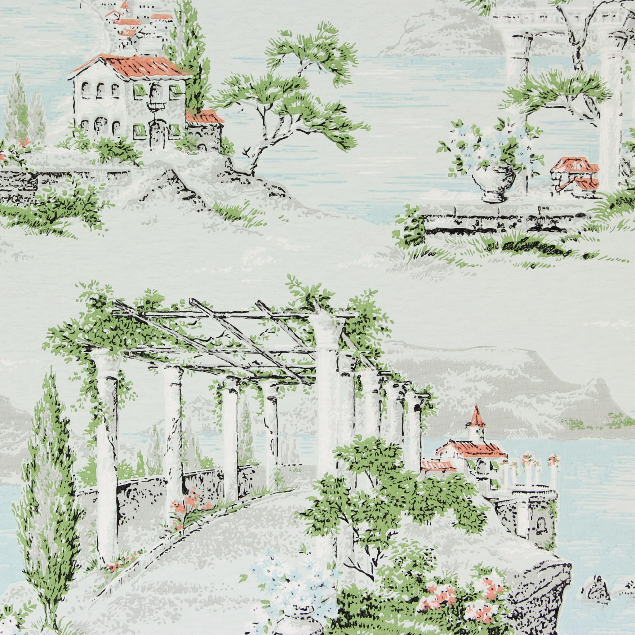 2048x2048 1950s Vintage Wallpaper Scenic Island Beauty's Vintage Wallpaper