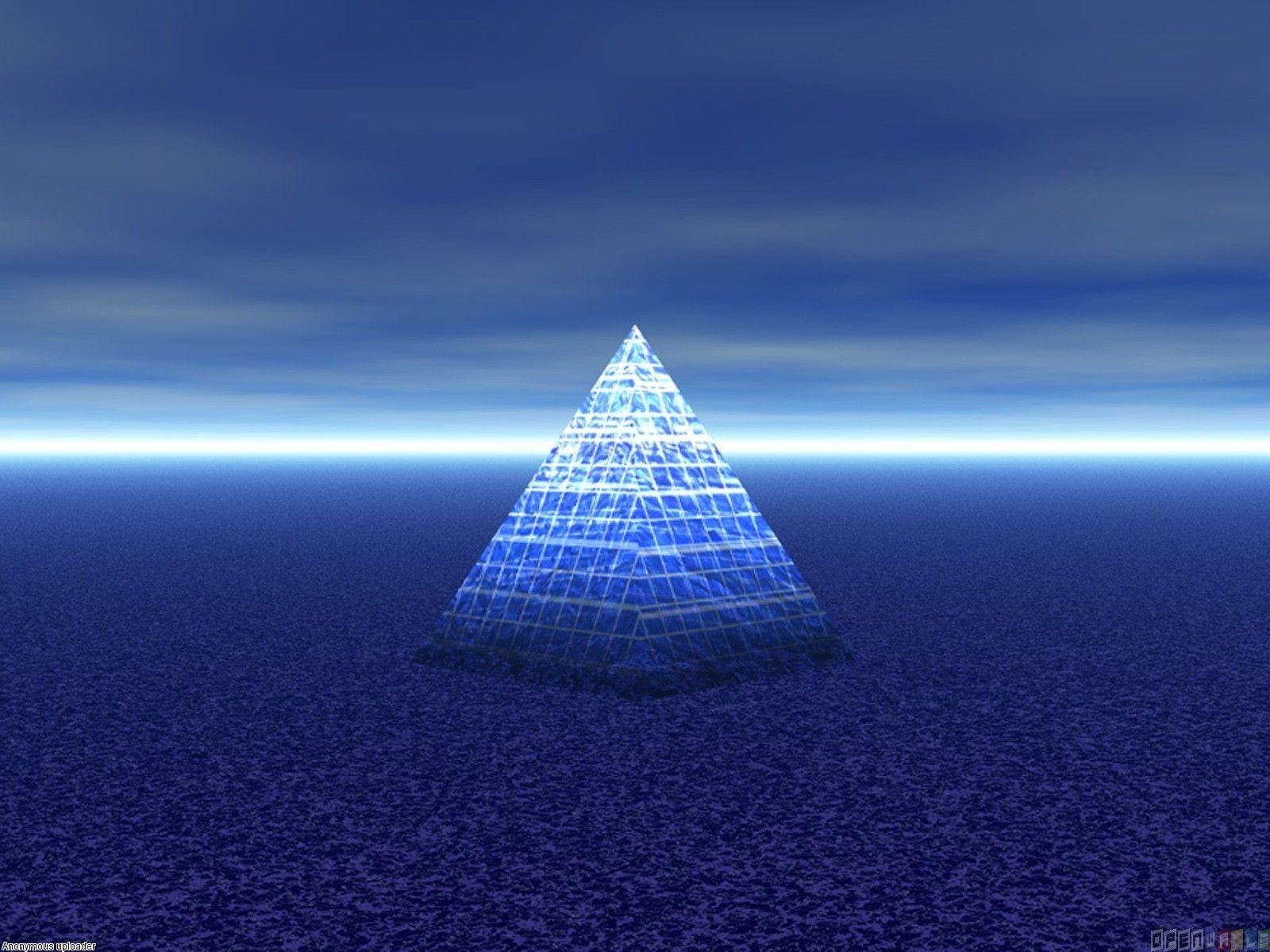 1600x1200 Blue pyramid wallpaper