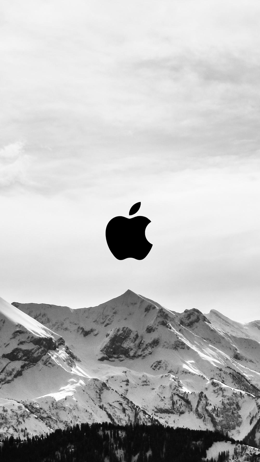 1080x1920 Snow Mountains Apple Logo 5k iPhone 6s, 6 Plus, Pixel xl , One Plus 3t, 5 HD 4k Wallpaper, Image, Background, Photo and Picture