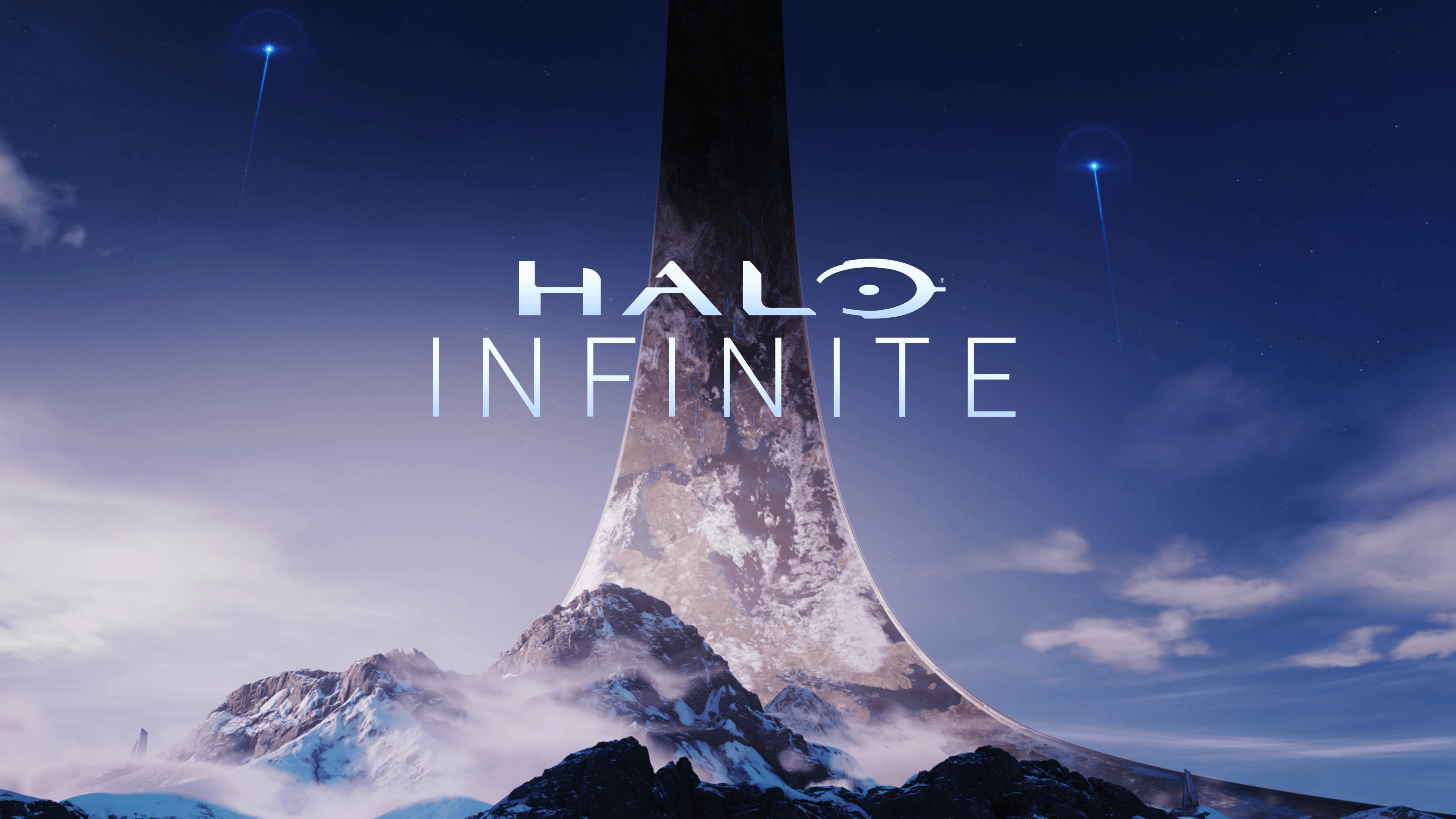 3840x2160 Download Halo Infinite 4k Mountain Logo Wallpaper