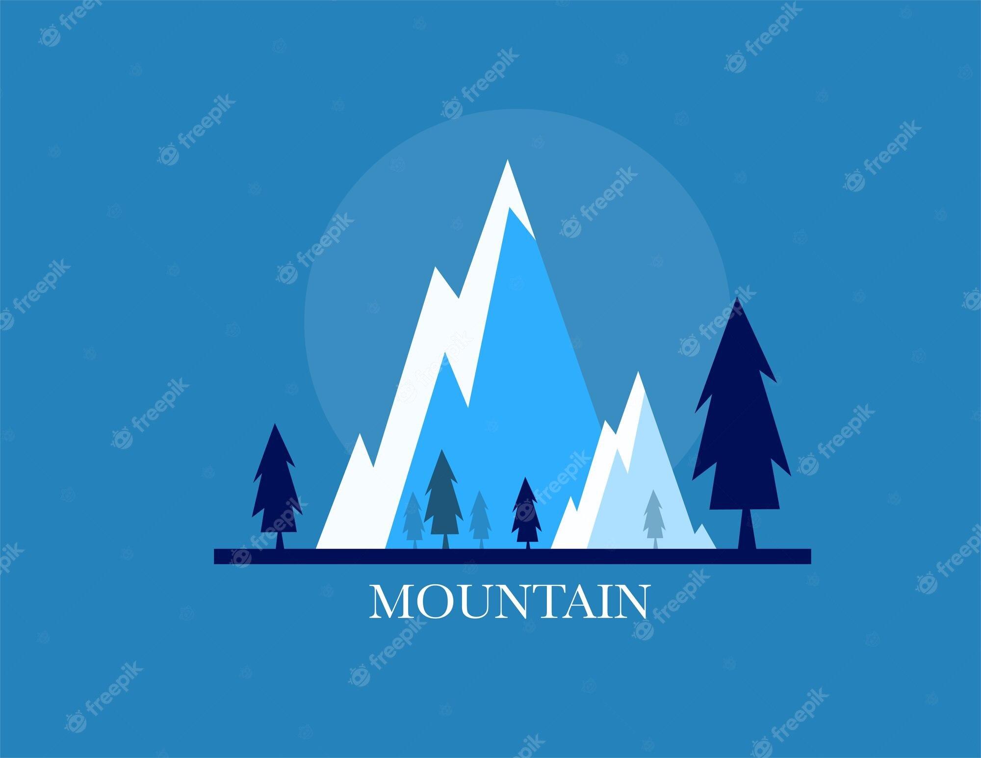 2000x1545 Premium Vector. Mountains illustration vector mascot logo for mountain day event or mountain logo