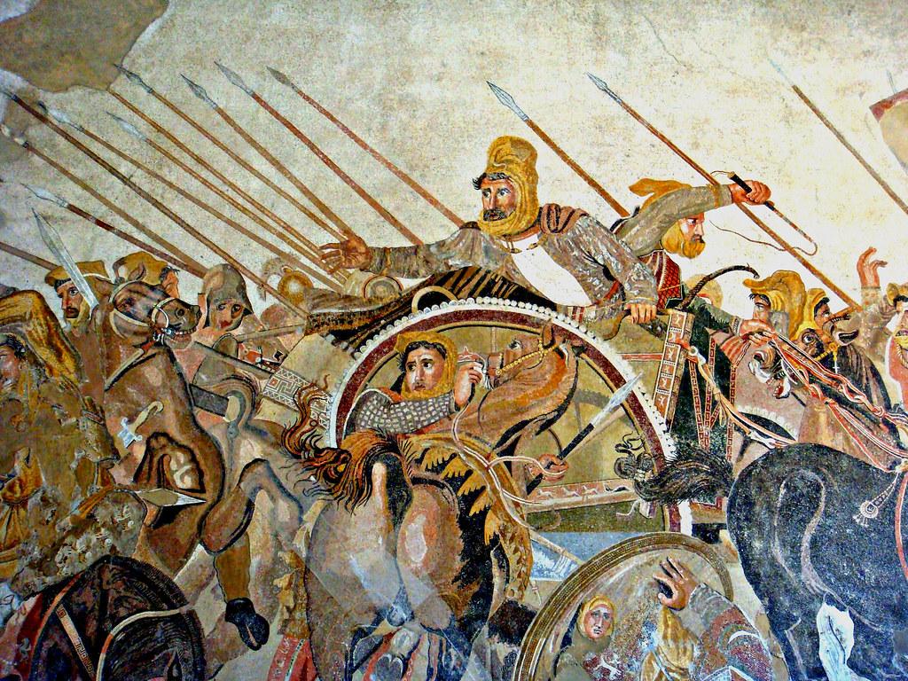 1024x768 Persian king Darius III. Detail of the mosaic entitled Alex