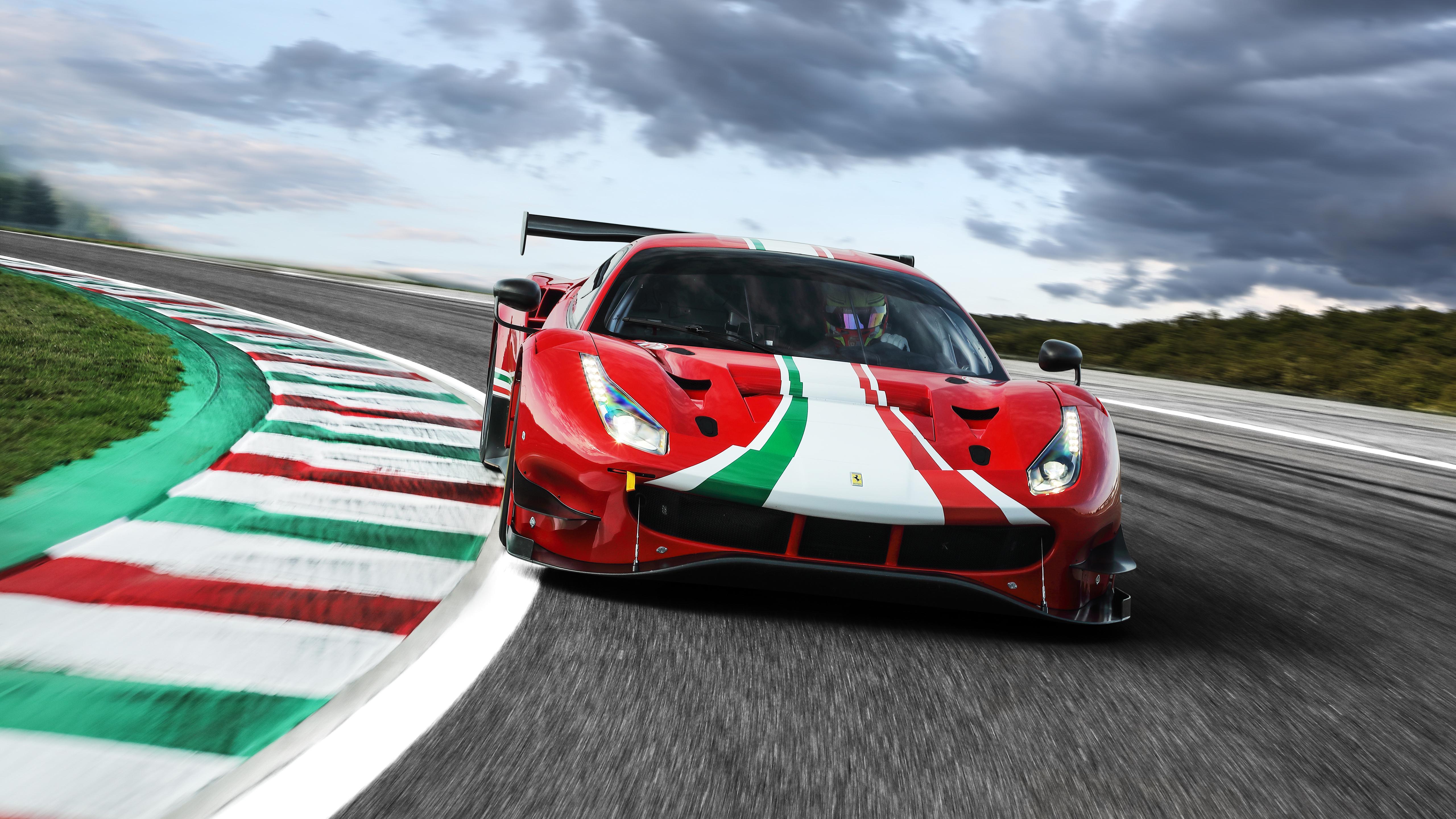 5120x2880 Ferrari 488 GT3 EVO Race Car 2020 Wallpaper