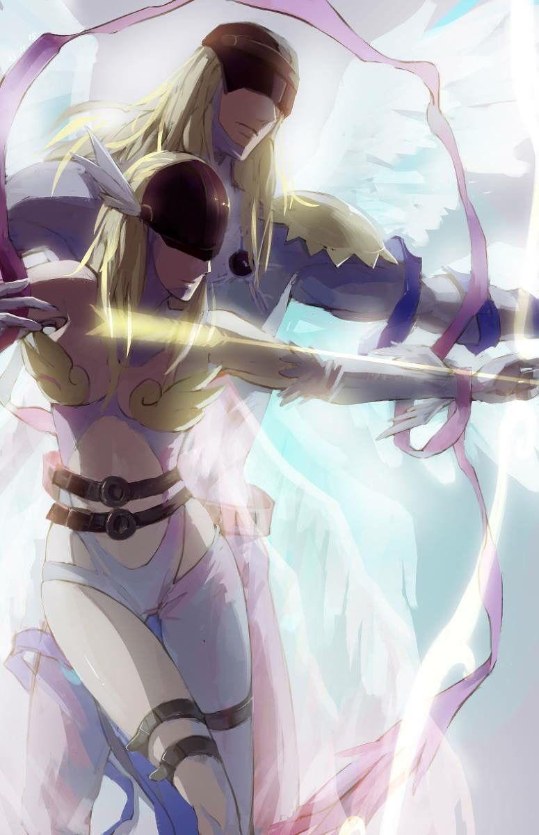 775x1200 Angemon and Angewomon. デジモンアドベンチャーtri, デジモン, イラスト