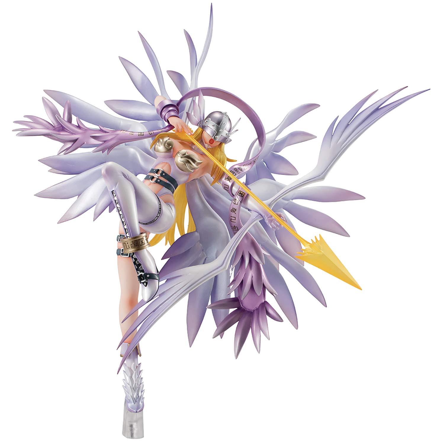 1500x1500 Megahouse Digimon Adventures: Angewomon & Holy Arrow Gem Series PVC Figure, Multicolor