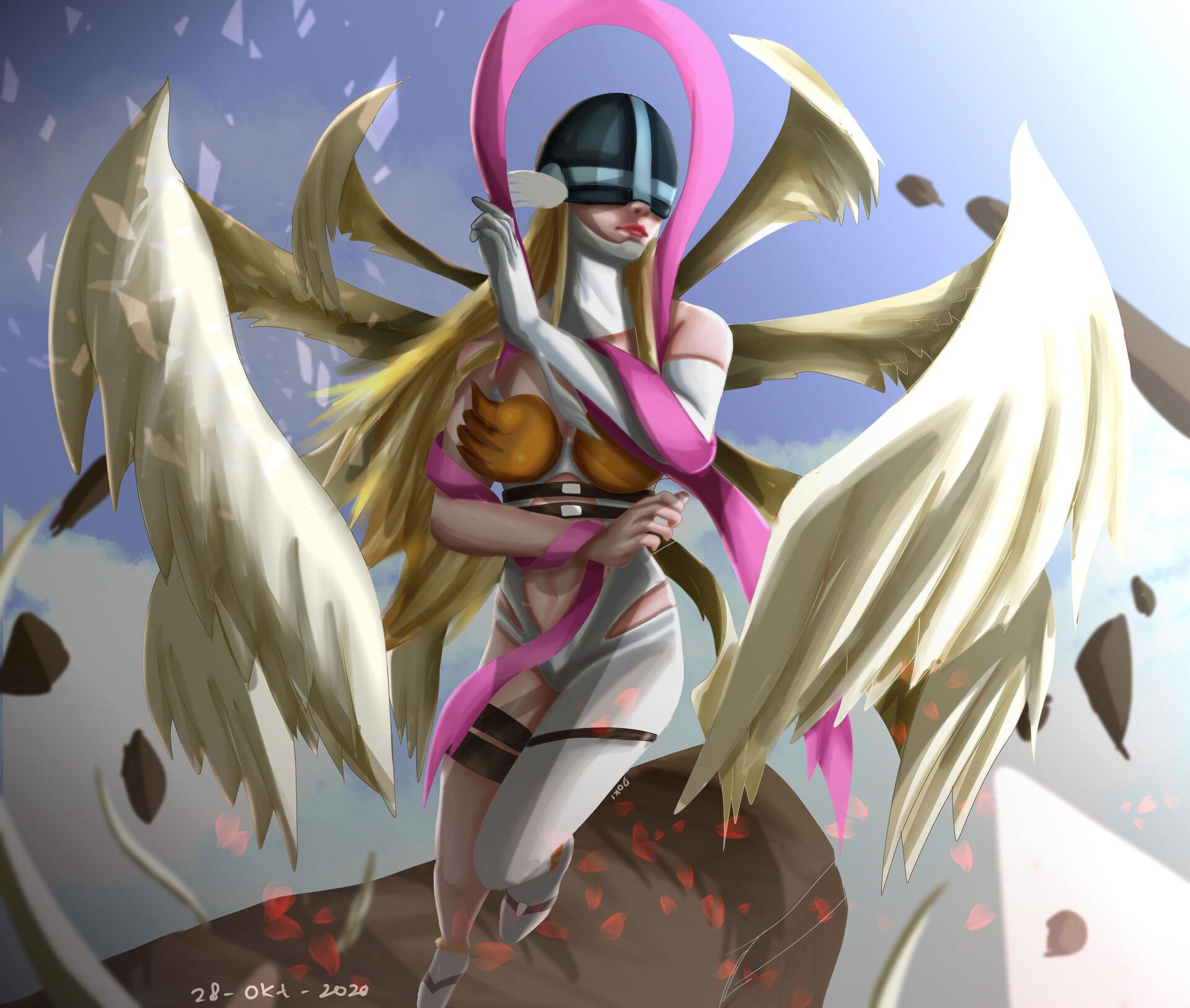 1920x1626 Angewomon Fanart