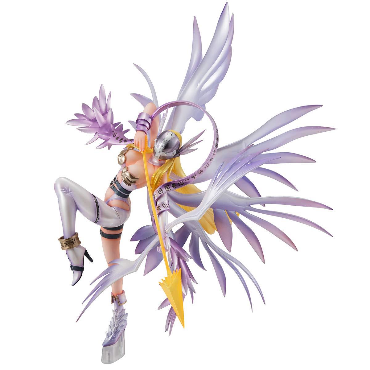 1200x1200 Megahouse Digimon Adventures: Angewomon & Holy Arrow Gem Series PVC Figure, Multicolor