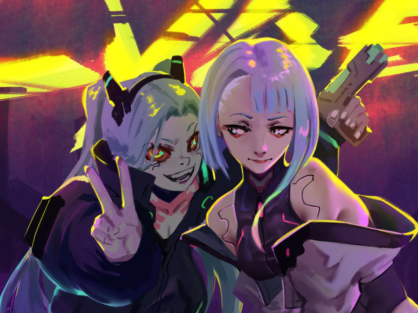 1400x1050 Lucy and Rebecca Art Cyberpunk Edgerunners 1400x1050 Resolution Wallpaper, HD TV Series 4K Wallpaper, Image, Photo and Background