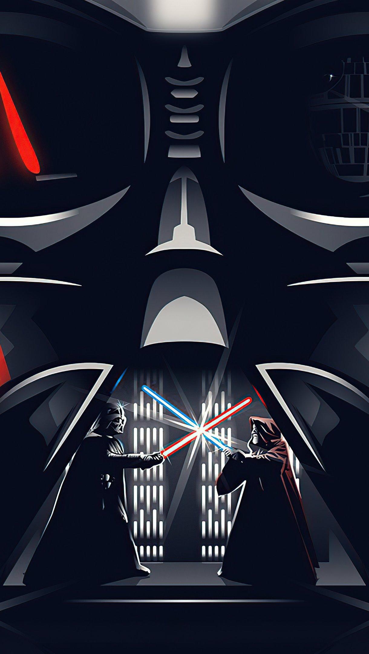 1220x2160 Darth Vader Star Wars Fight Wallpaper 4k Ultra HD