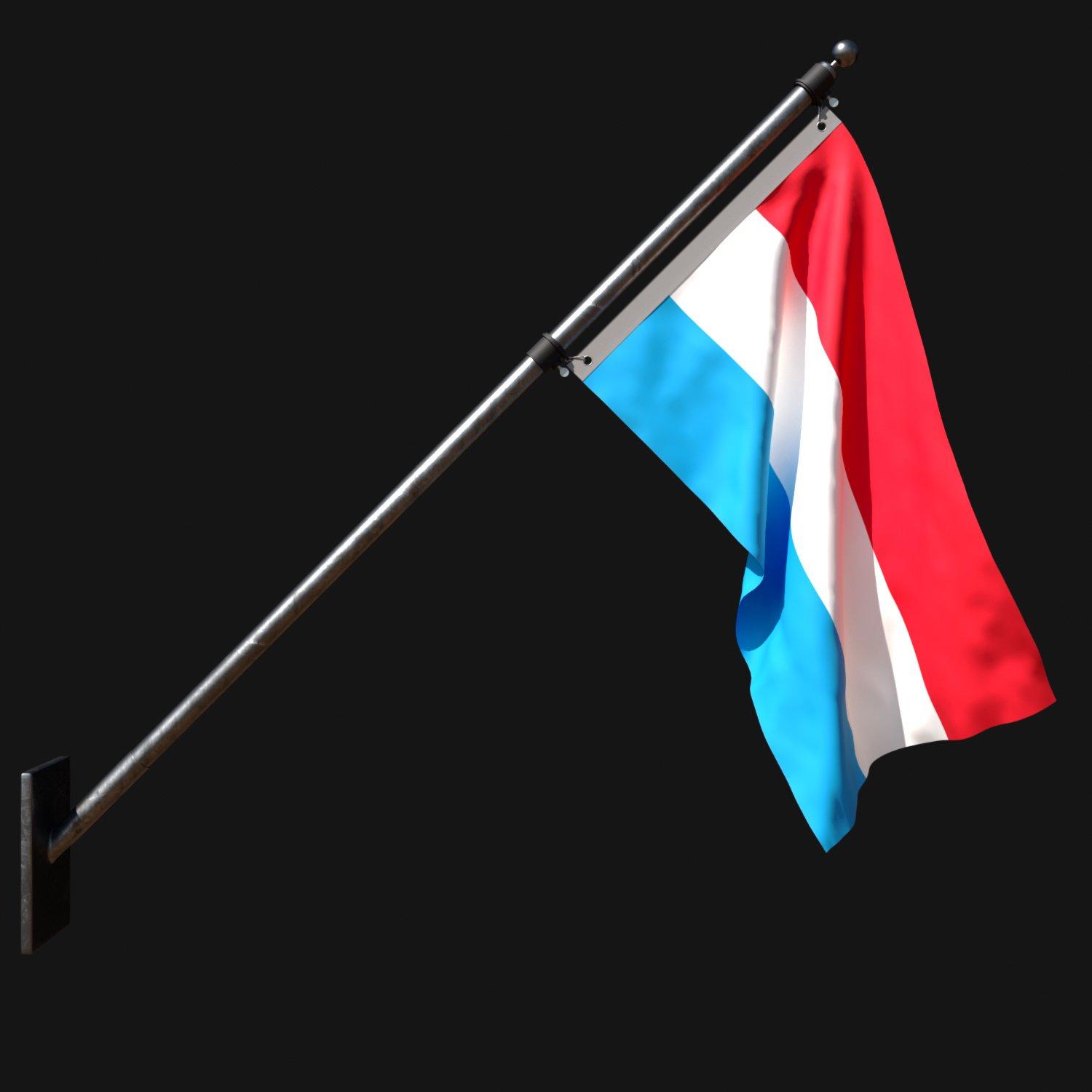 1500x1500 Flag of Luxembourg 03 Model
