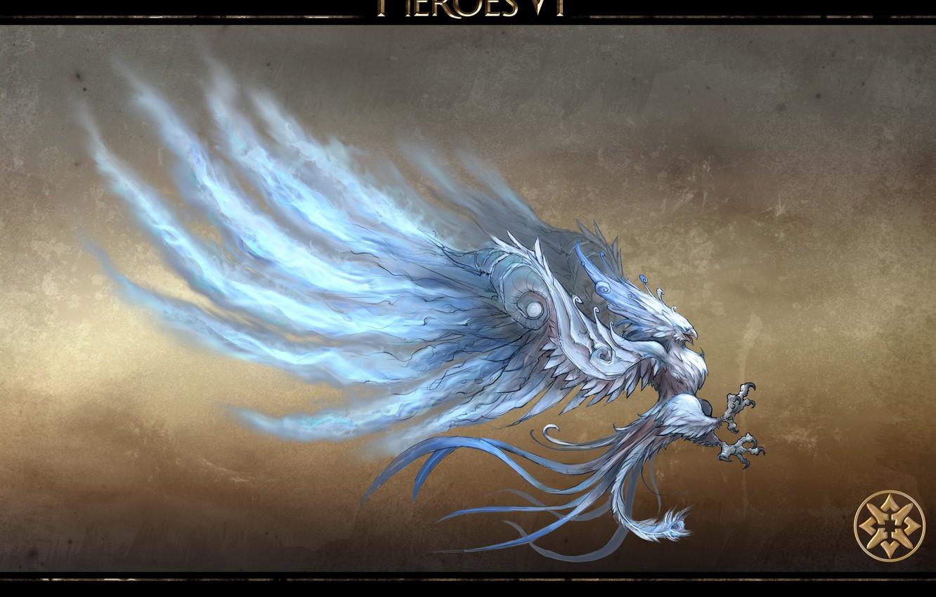 1332x850 Wallpaper Flight, Phoenix, Heroes of might and Magic Might & Magic Heroes VI image for desktop, section игры