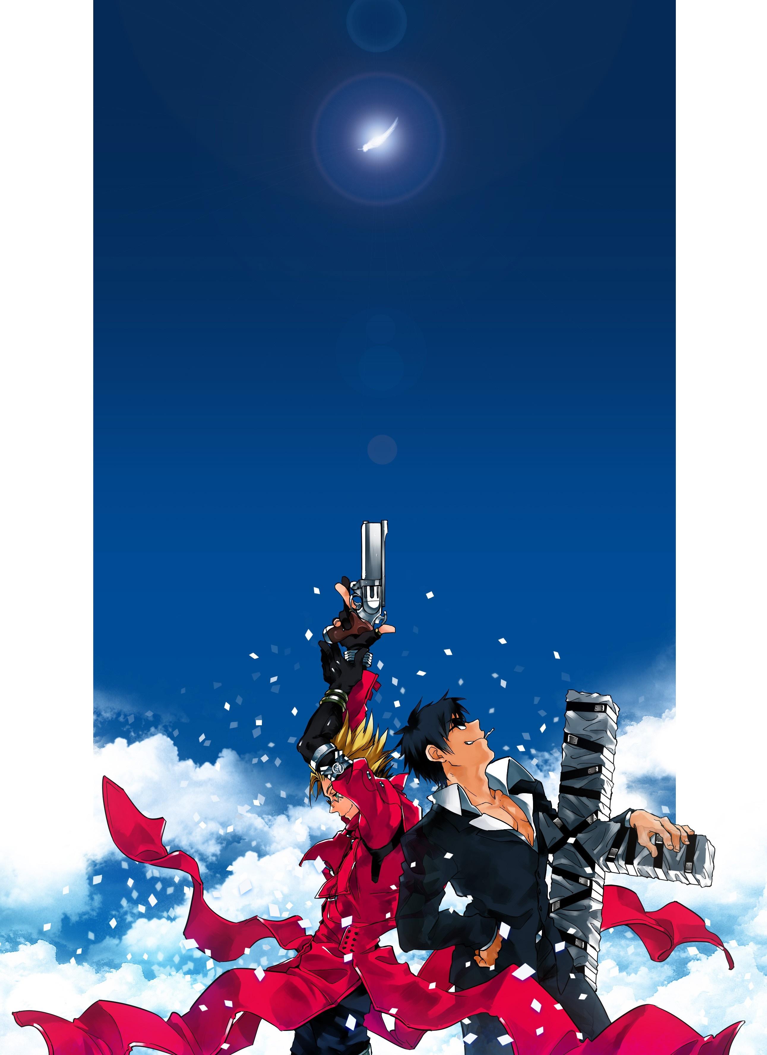 2583x3551 illustration, anime, portrait display, cartoon, Toy, poster, Trigun, Vash the Stampede, Nicholas D Wolfwood, screenshot Gallery HD Wallpaper