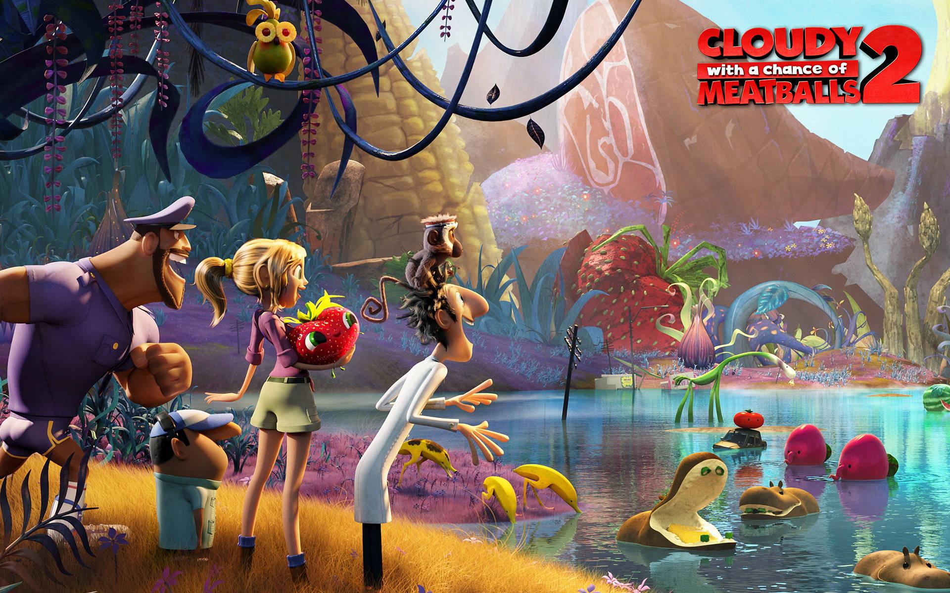 1920x1200 Download Elated Cloudy With A Chance Of Meatballs 2 Characters Wallpaper