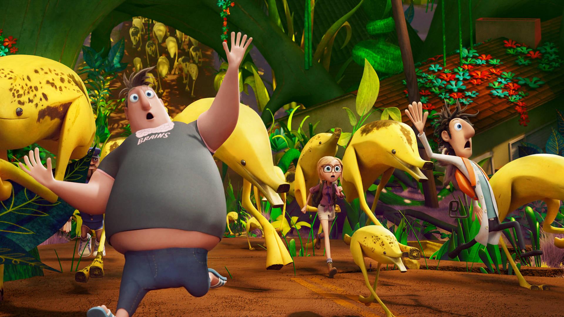 1920x1080 Download Cloudy With A Chance Of Meatballs 2 Characters With Some Bananostrich Wallpaper