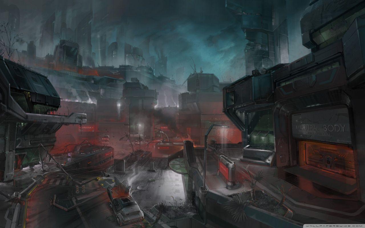1280x800 New Mombasa. Halo 3 odst, Concept art, Halo 3