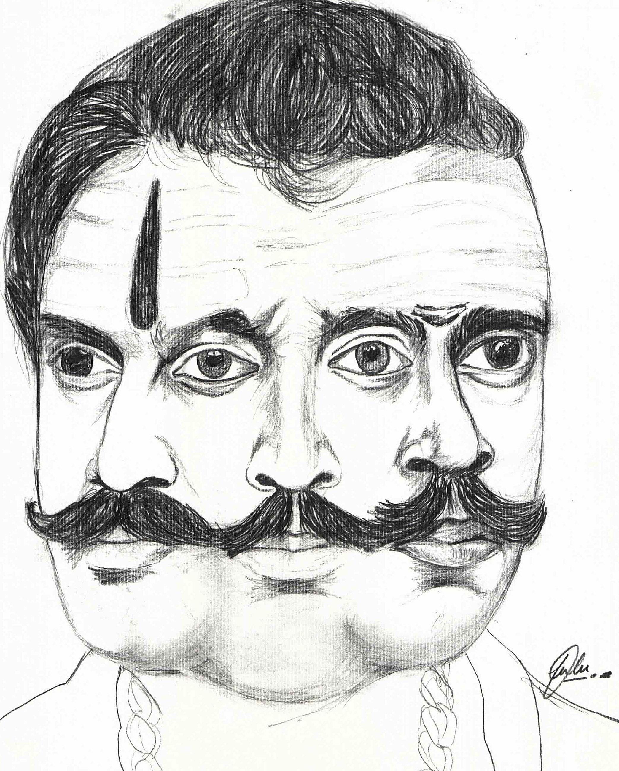 2087x2598 Virumandi movie still (Nepolian, Kamalahasan & Pasupathi). Sketches, Male sketch, Art