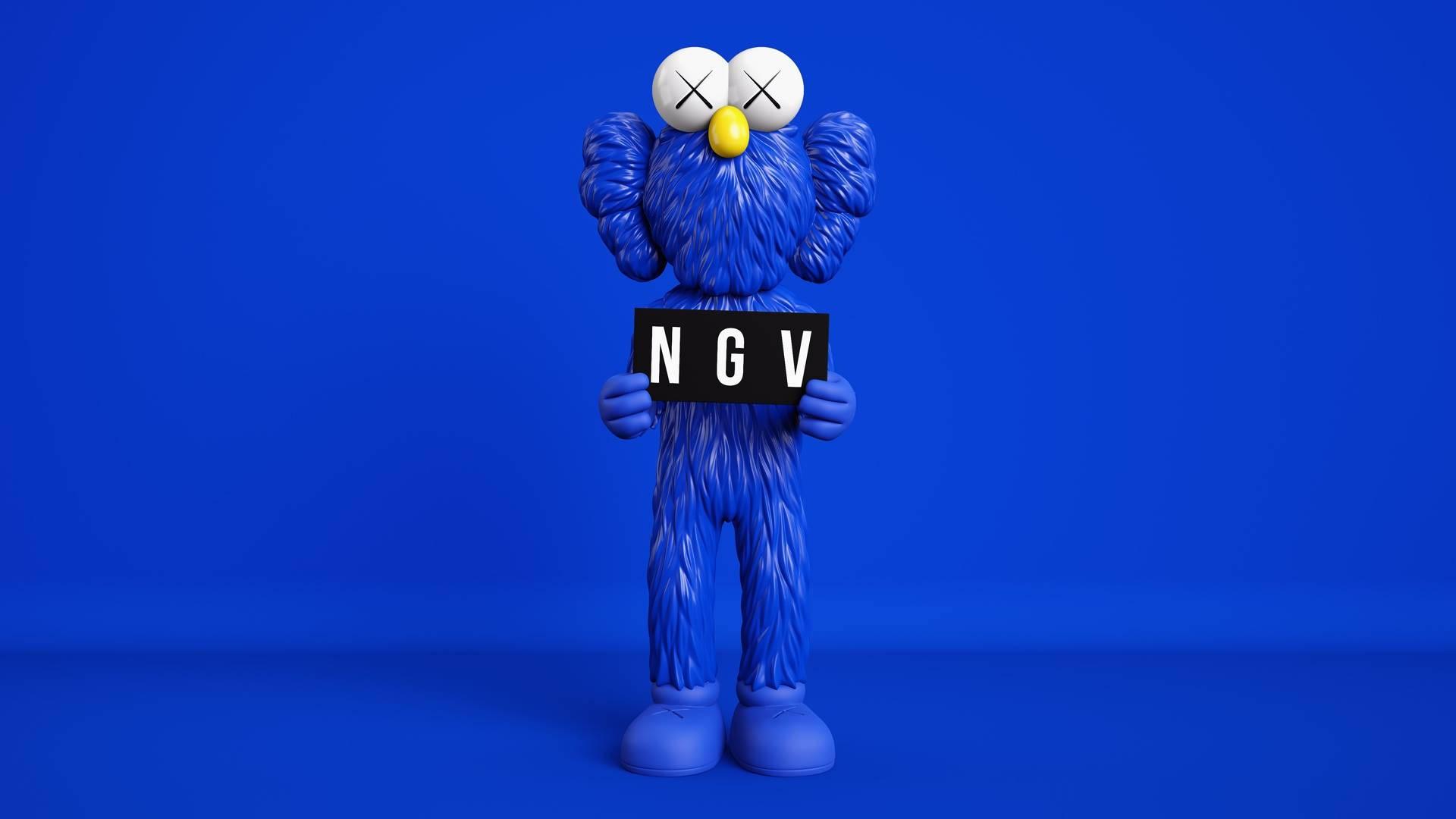 1920x1080 Download Kaws Blue BFF Wallpaper