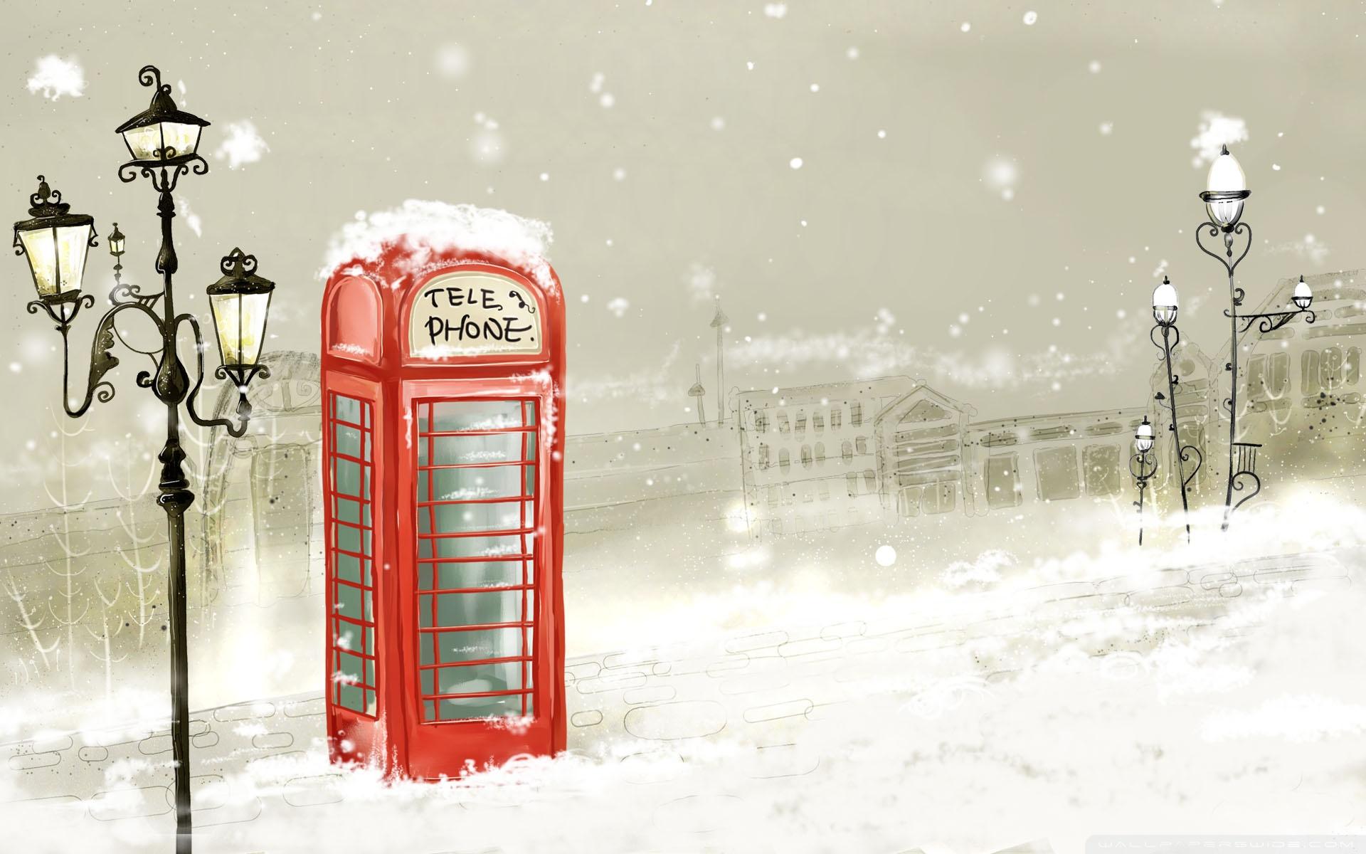 1920x1200 Phone Booth Winter Ultra HD Desktop Background Wallpaper for 4K UHD TV : Widescreen & UltraWide Desktop & Laptop