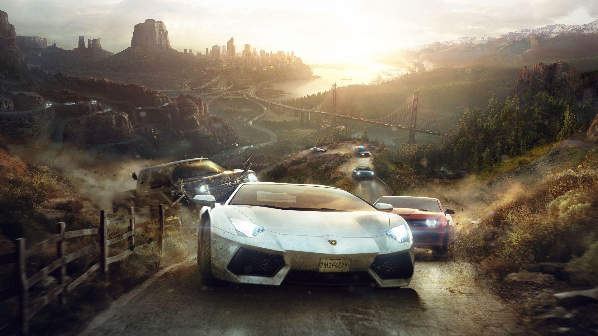 1920x1080 Desktop Wallpaper The Crew Game, Lamborghini Racing Cars, HD Image, Picture, Background, Uf5imt