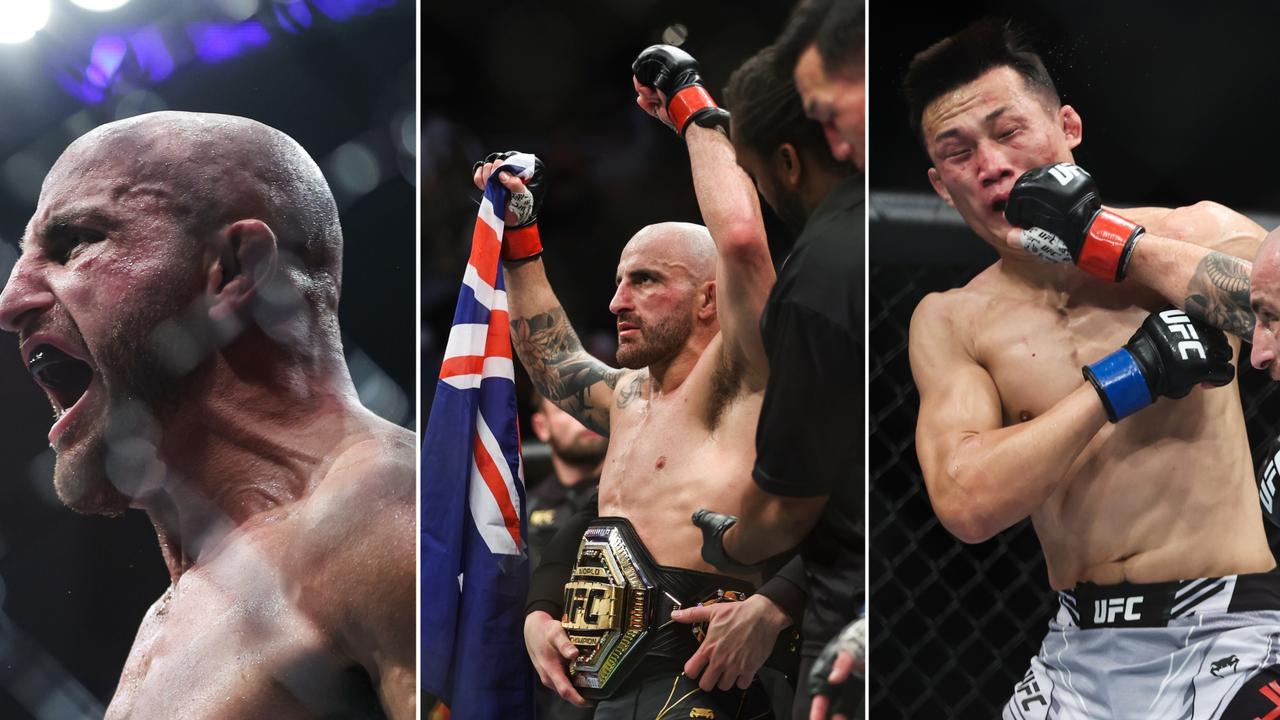 1280x720 UFC 273 Alexander Volkanovski def Korean Zombie result, video, highlights, full results, Khamzat Chimaev beats Gilbert Burns, Aljamain Sterling def Petr Yan