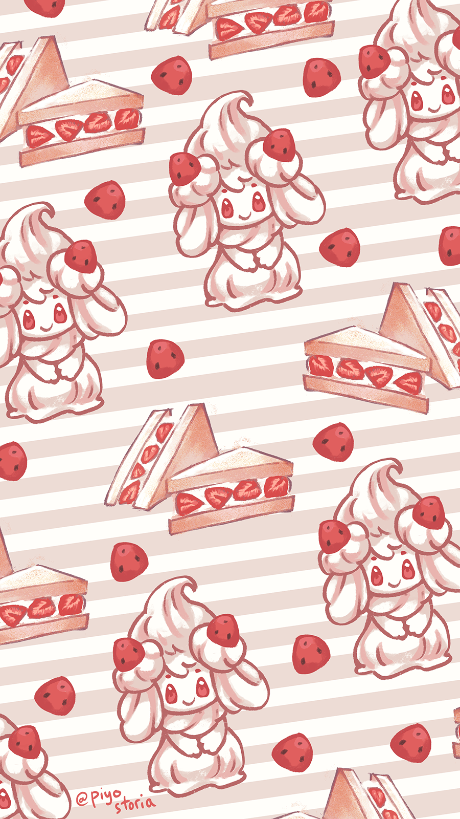 900x1600 Alcremie Vanilla + Strawberry Sandwich wallpaper. Pokemon background, Fairy type pokemon, Pokemon fairy
