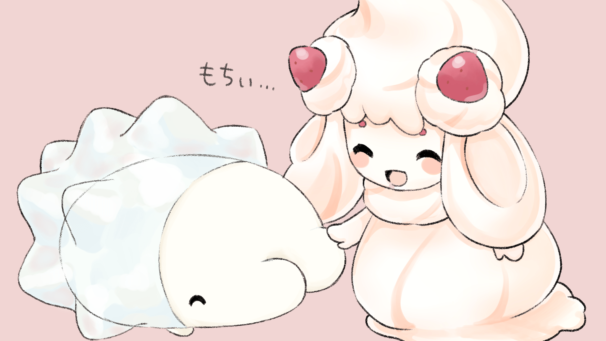 2048x1152 alcremie no humans pink pokemon polychromatic siratamairipafe snom. konachan.com.com Anime Wallpaper