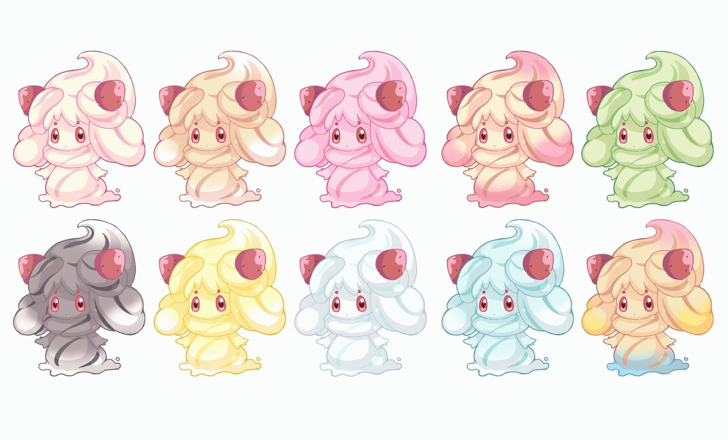 1500x907 alcremie food fruit no humans pikomarie pokemon strawberry white. konachan.com.com Anime Wallpaper