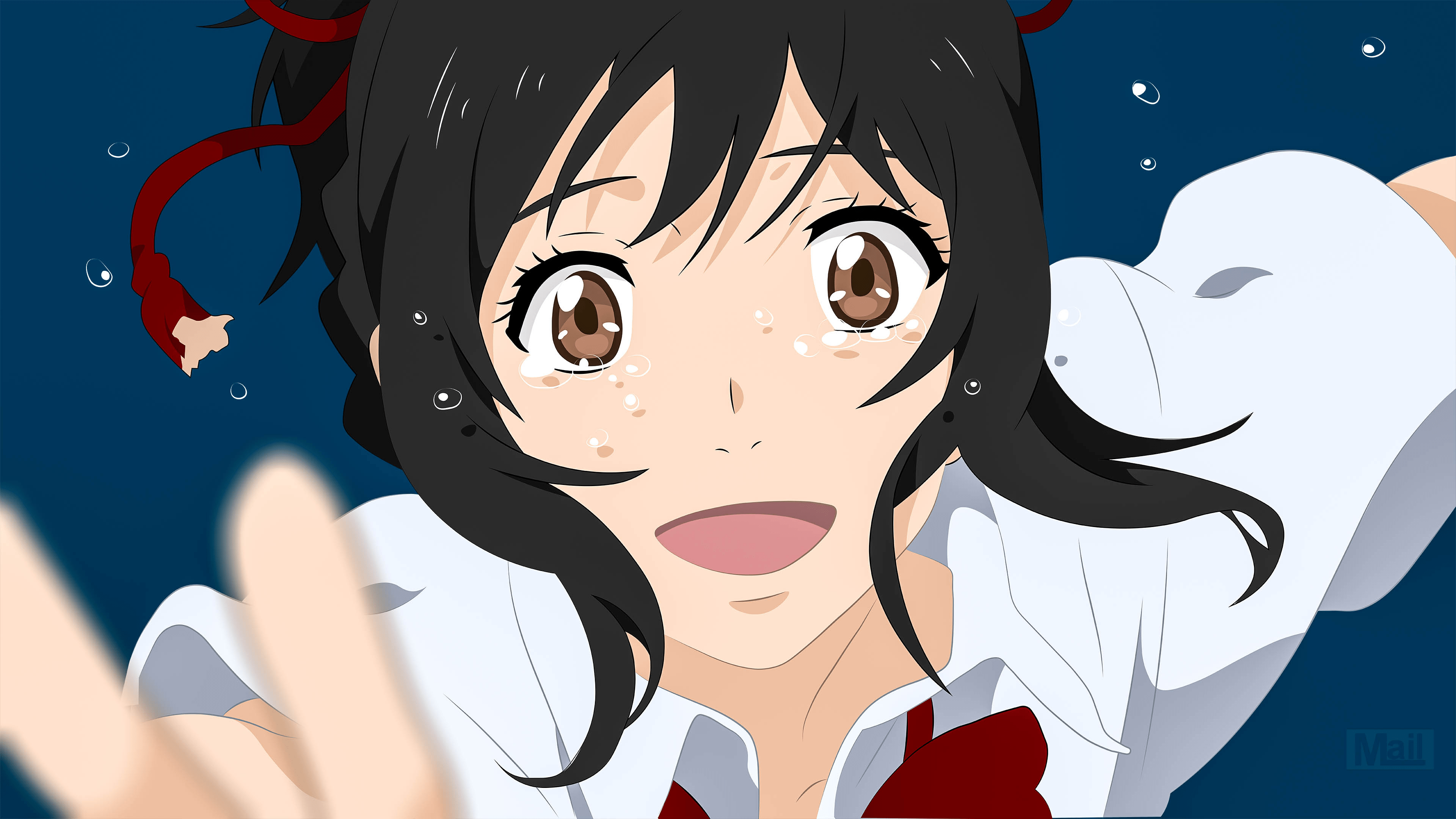 3840x2160 3840x2160 Vector, Mitsuha Miyamizu, Minimalist, Your Name. wallpaper PNG Gallery HD Wallpaper