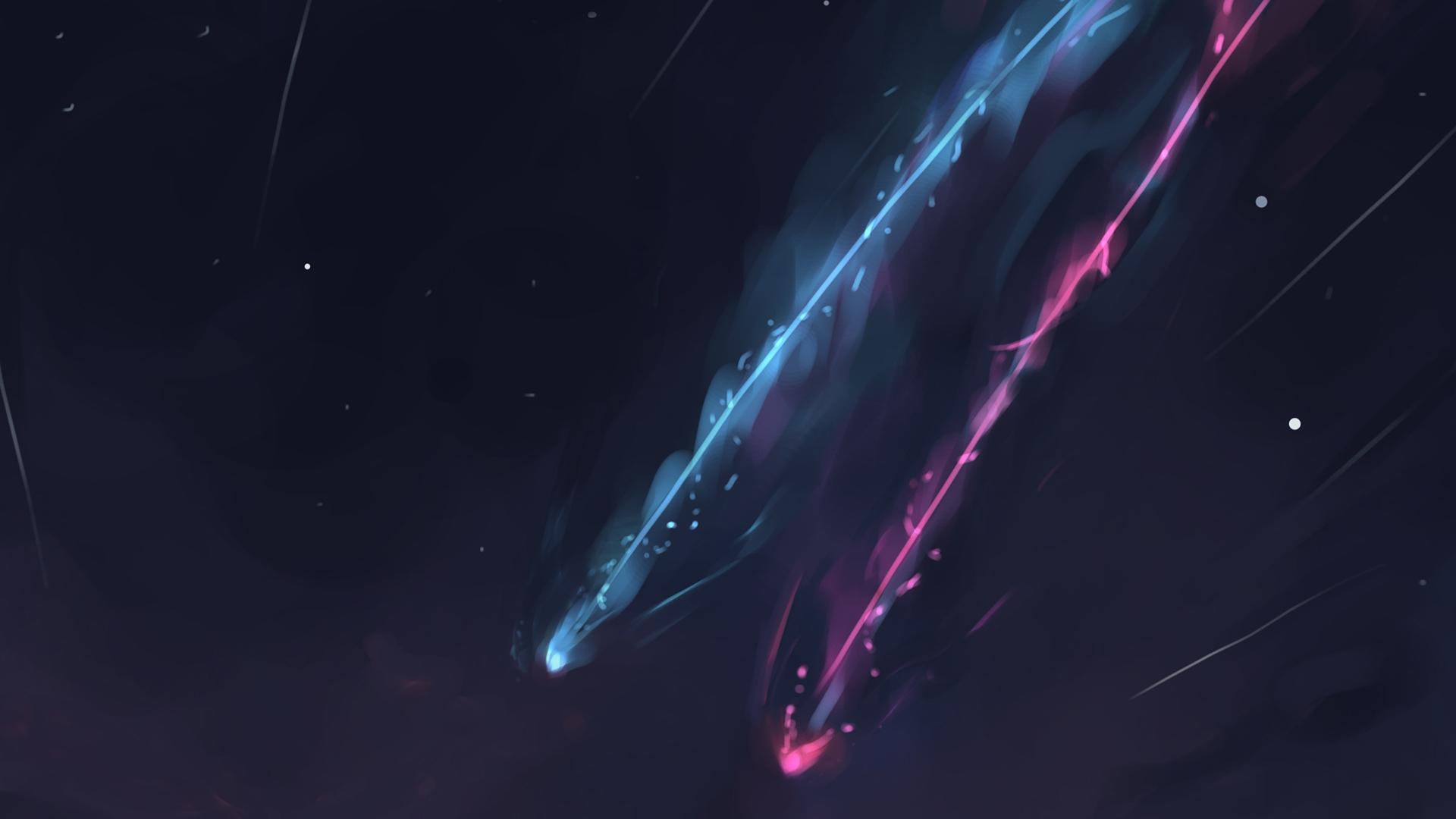 1920x1080 Your Name Anime Abstract Painting Wallpaper, HD Abstract 4K Wallpaper, Image, Photo and Background