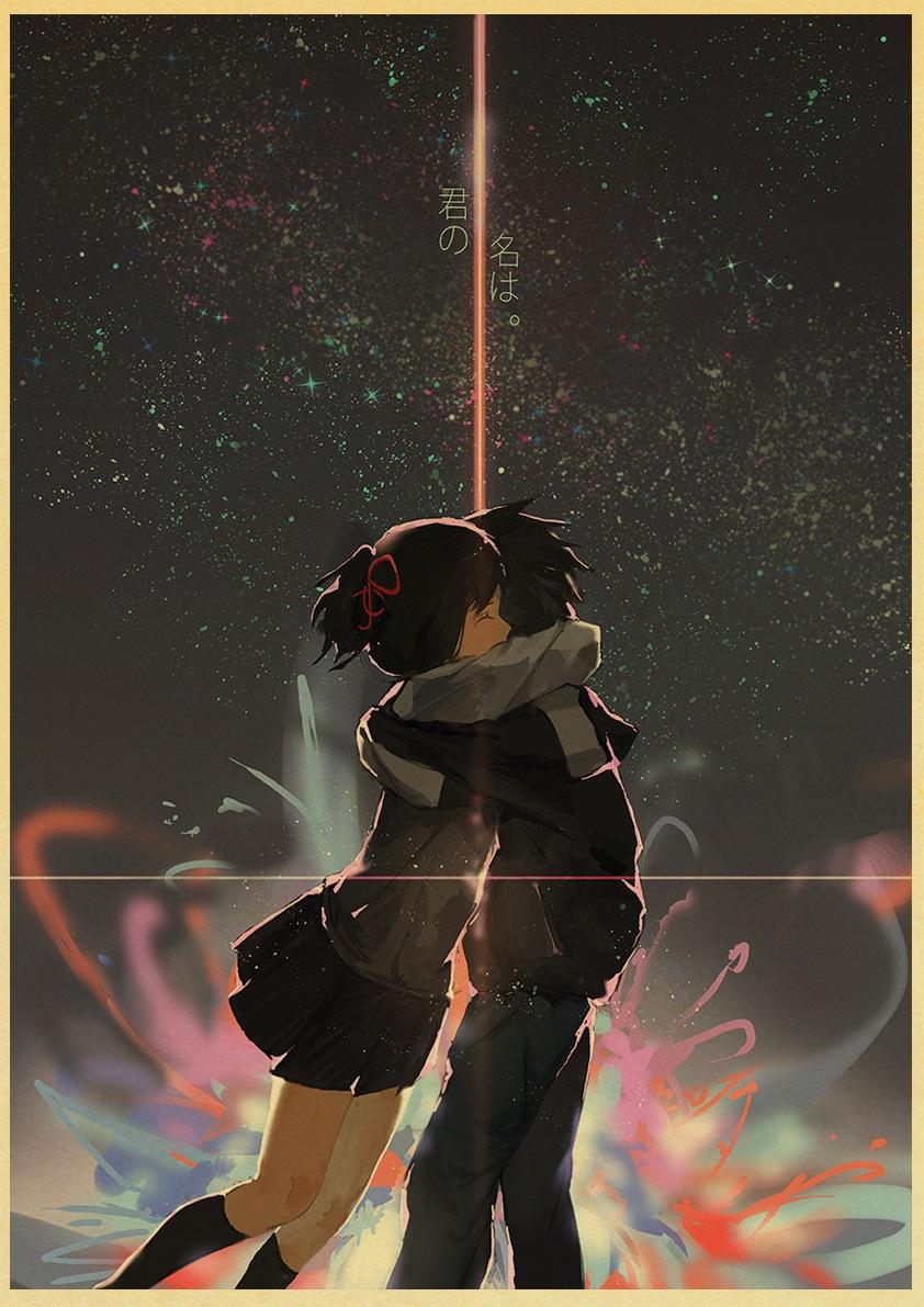 842x1191 Anime Japanese Your Name Posters And Prints Vintage Canvas Painting Wall Art Nordic Style Minimalist Living Room Home Decoration Home & Garden